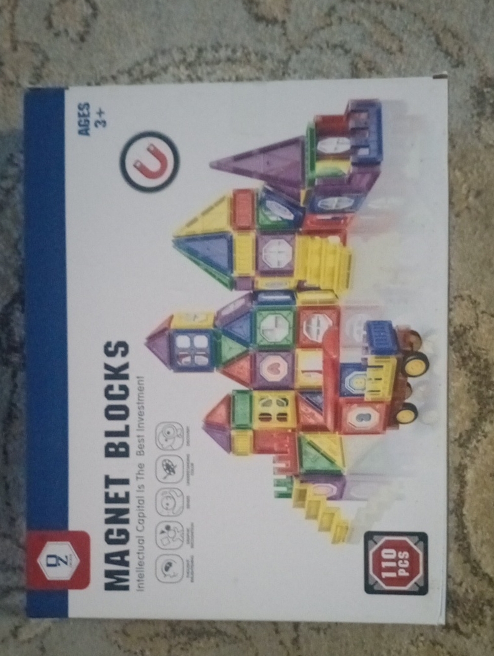 Magnet Blocks 110-Piece Magnetic Building Set - Multicolor